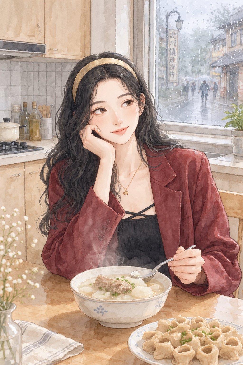 雨天满分答案：萝卜排骨汤配莜面窝窝