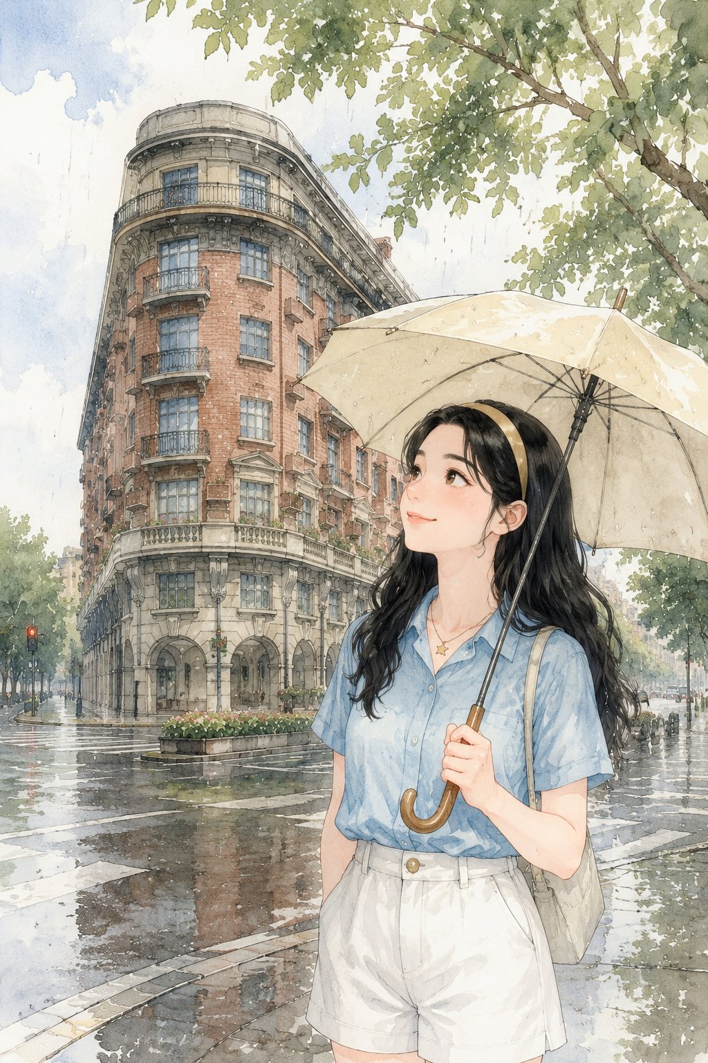 上海武康路｜小雨天里的梧桐与红砖