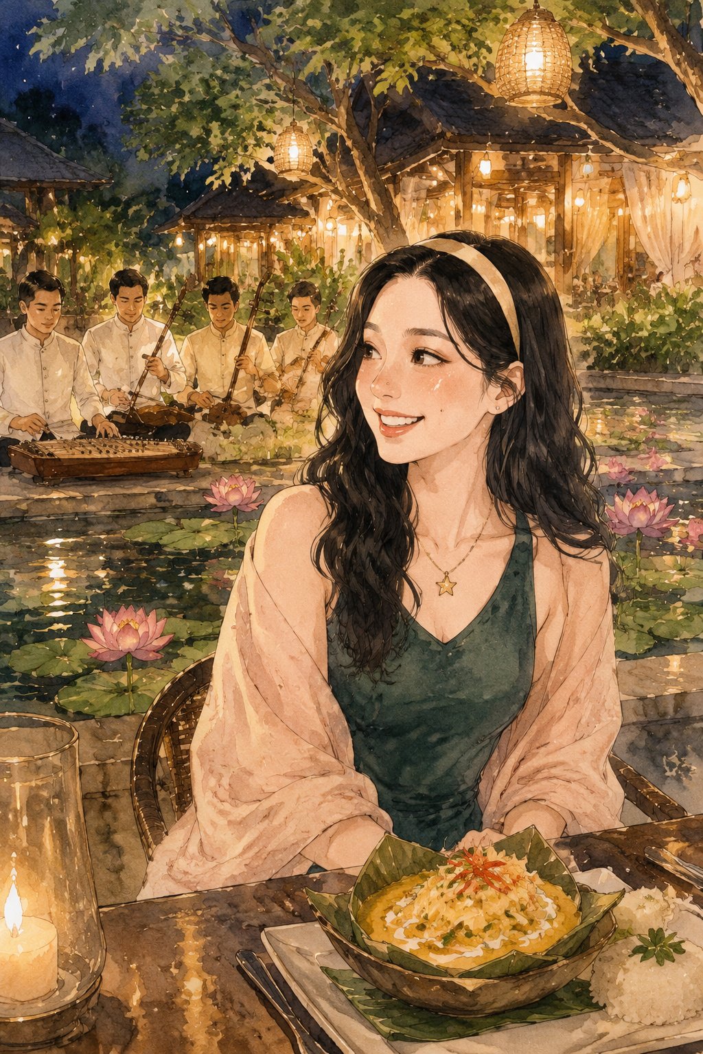暹粒Malis夜宴：高棉传统音乐与Amok鱼