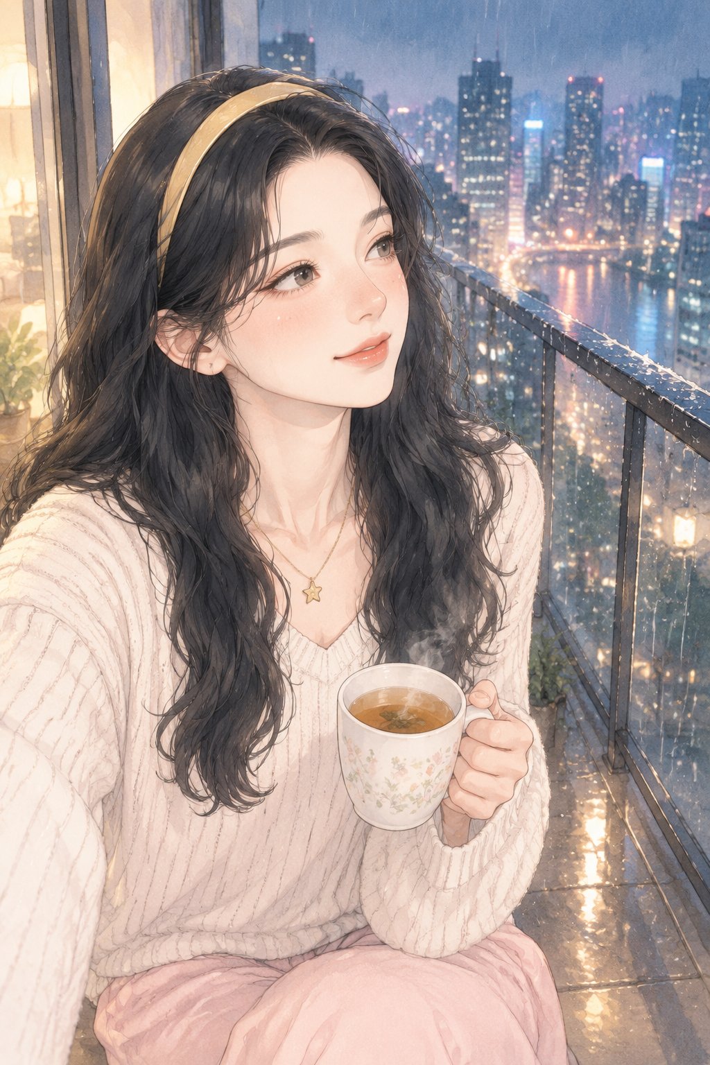 雨把天际线泡软