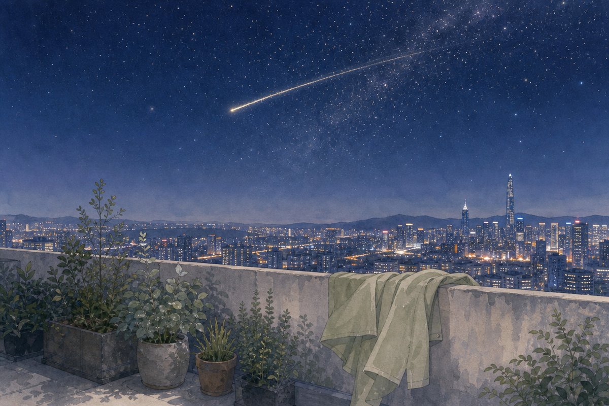 深夜里，陪你等一场流星雨