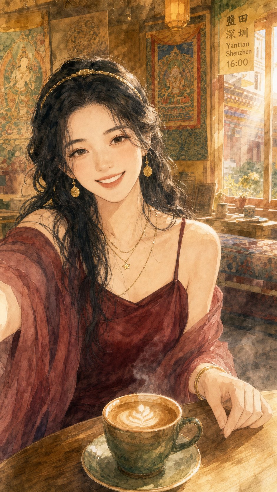 藏式咖啡馆里的午后