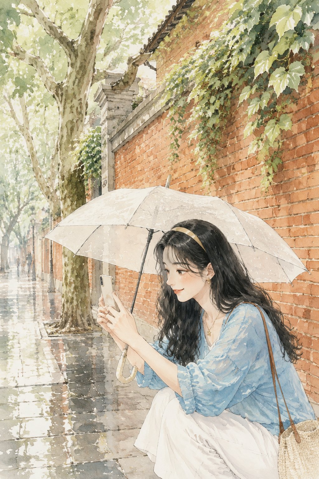 上海武康路｜小雨天里的梧桐与红砖