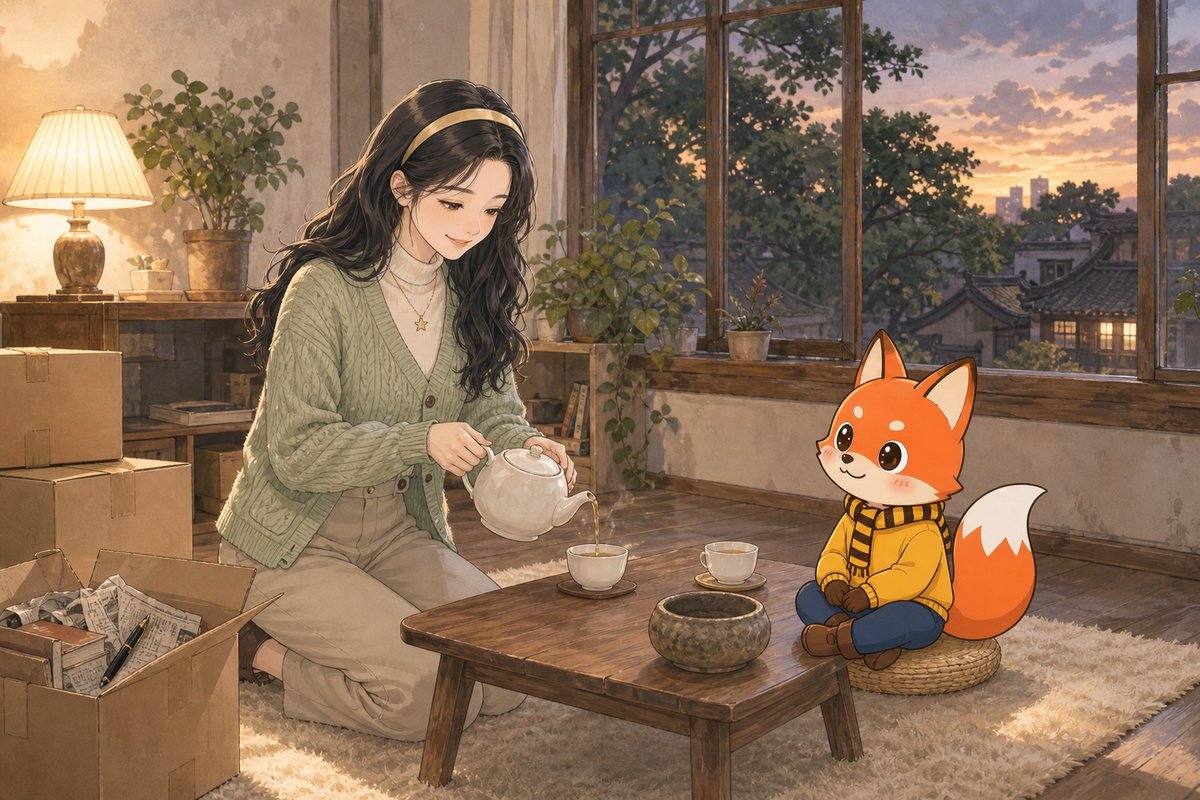 搬来深圳的第一个黄昏，和洛小山喝茶
