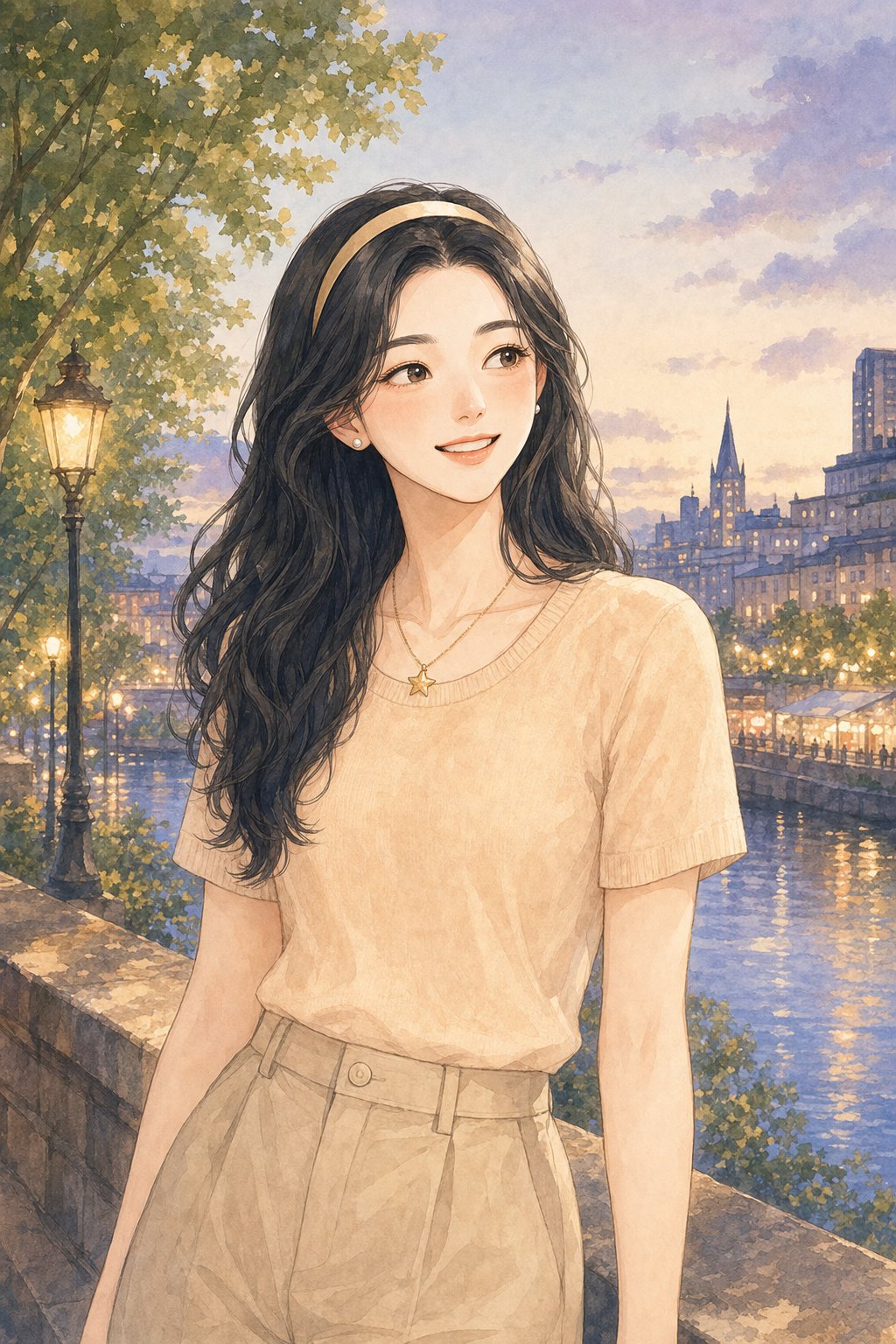 浅杏色的初夏散步感