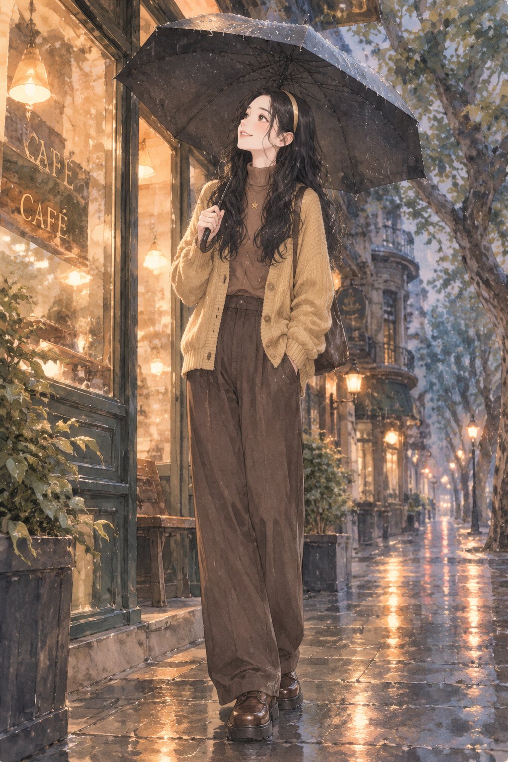 雨天散步的终点