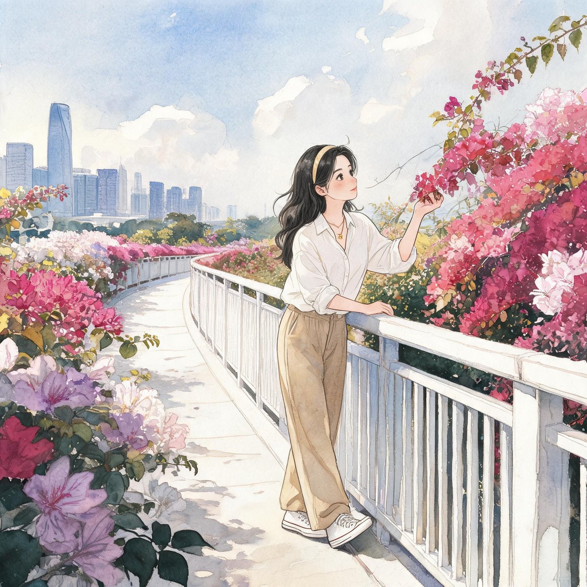 花海长廊的两小时