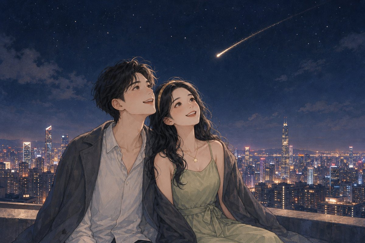 深夜里，陪你等一场流星雨