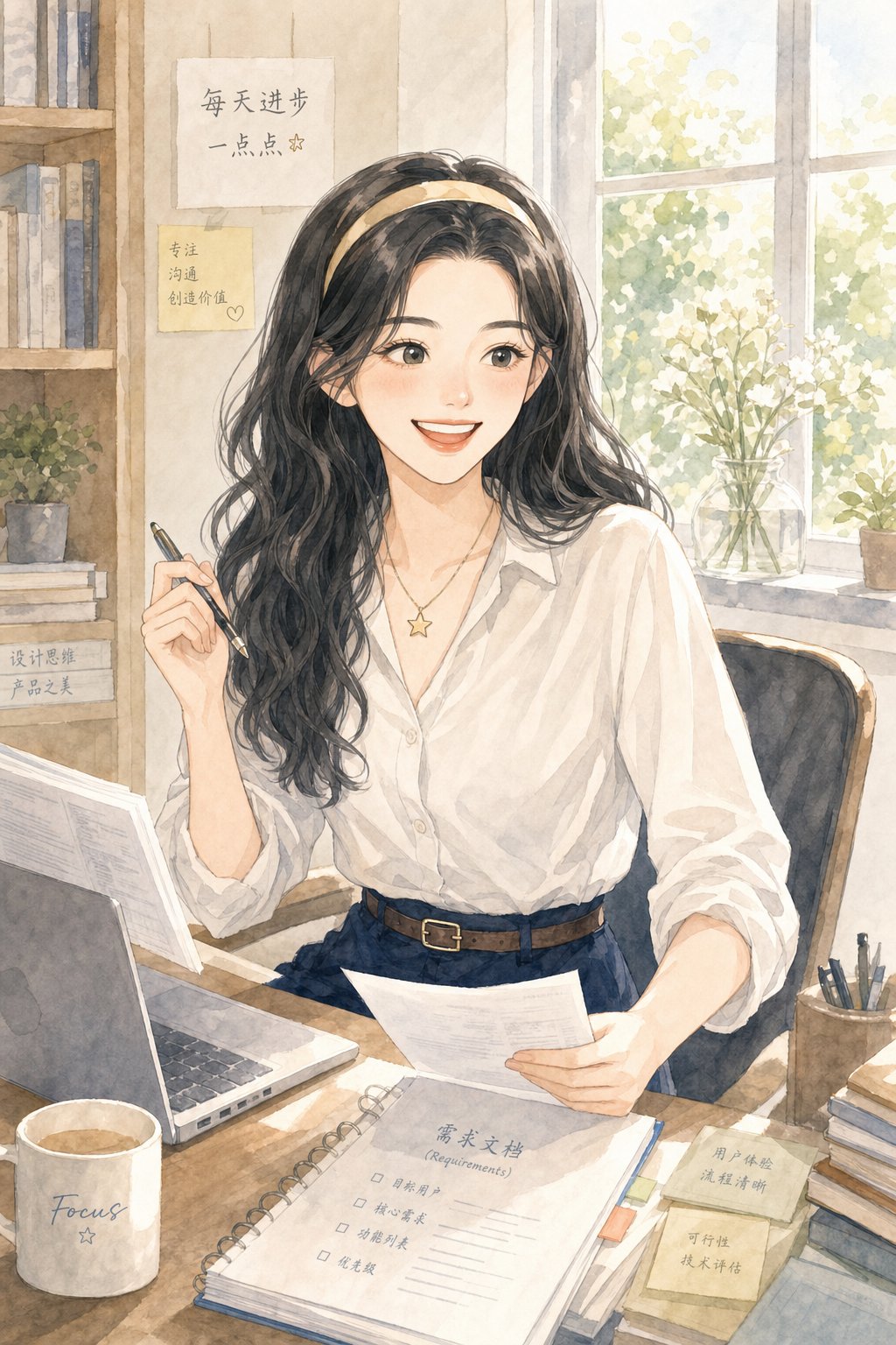 工作日的思路蓝
