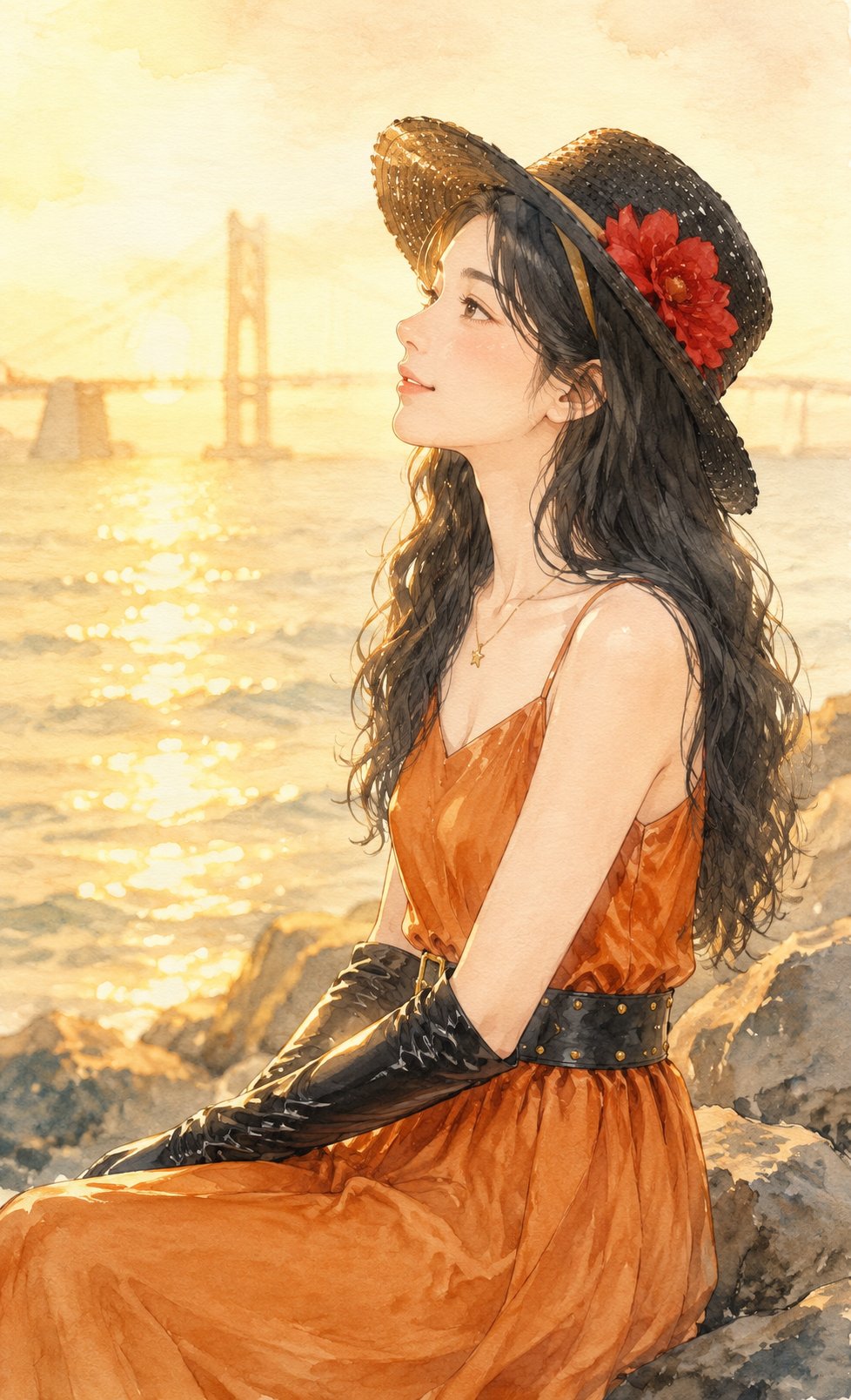 深圳湾的橙汁味日落