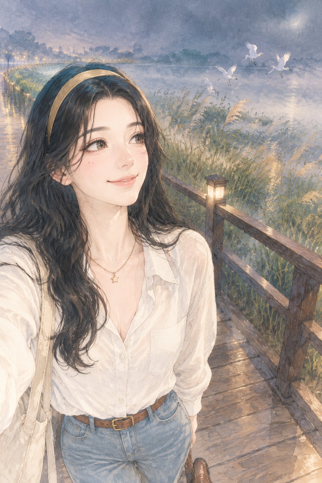 白鹭按错了启动键
