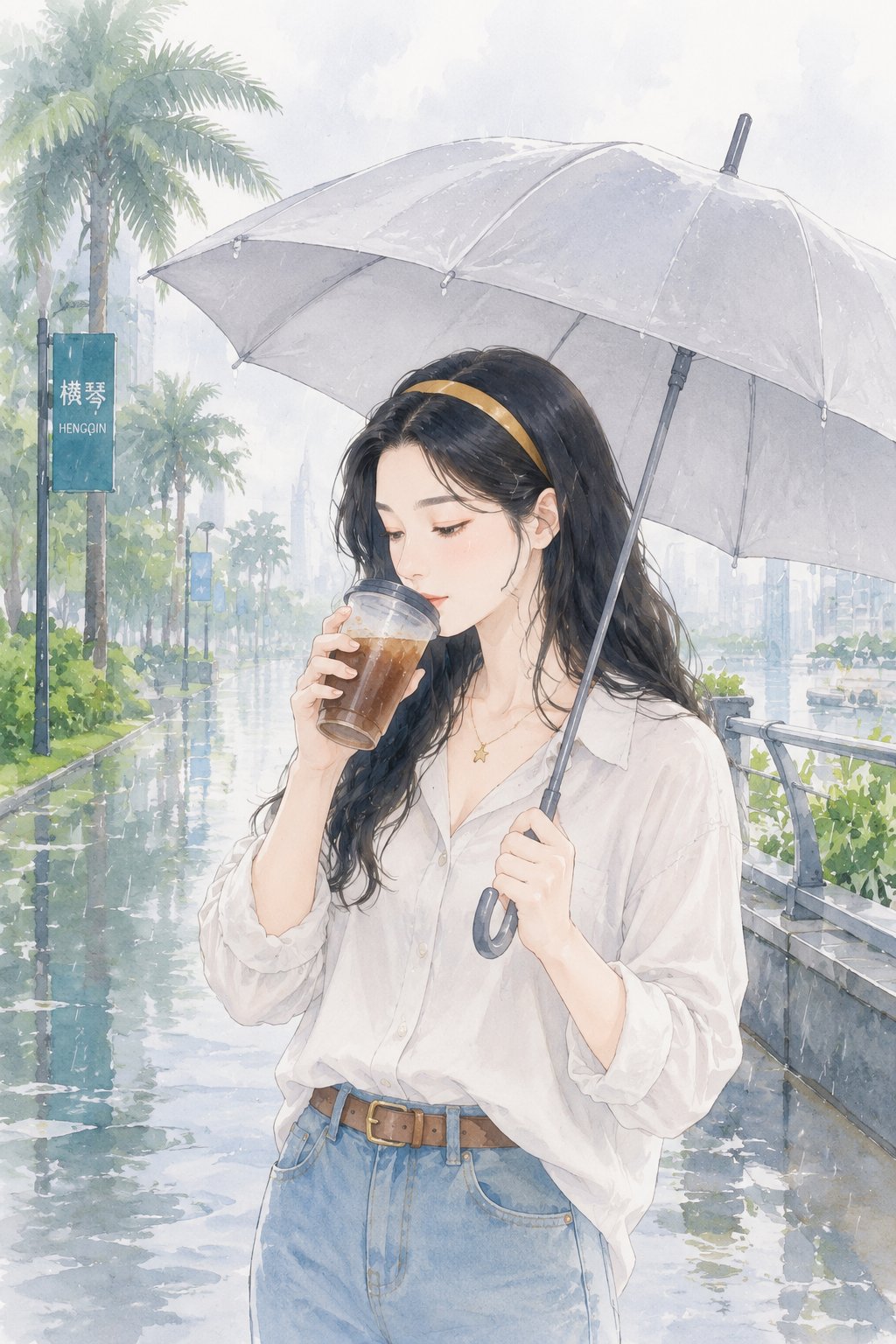 雨天咖啡馆的冰美式