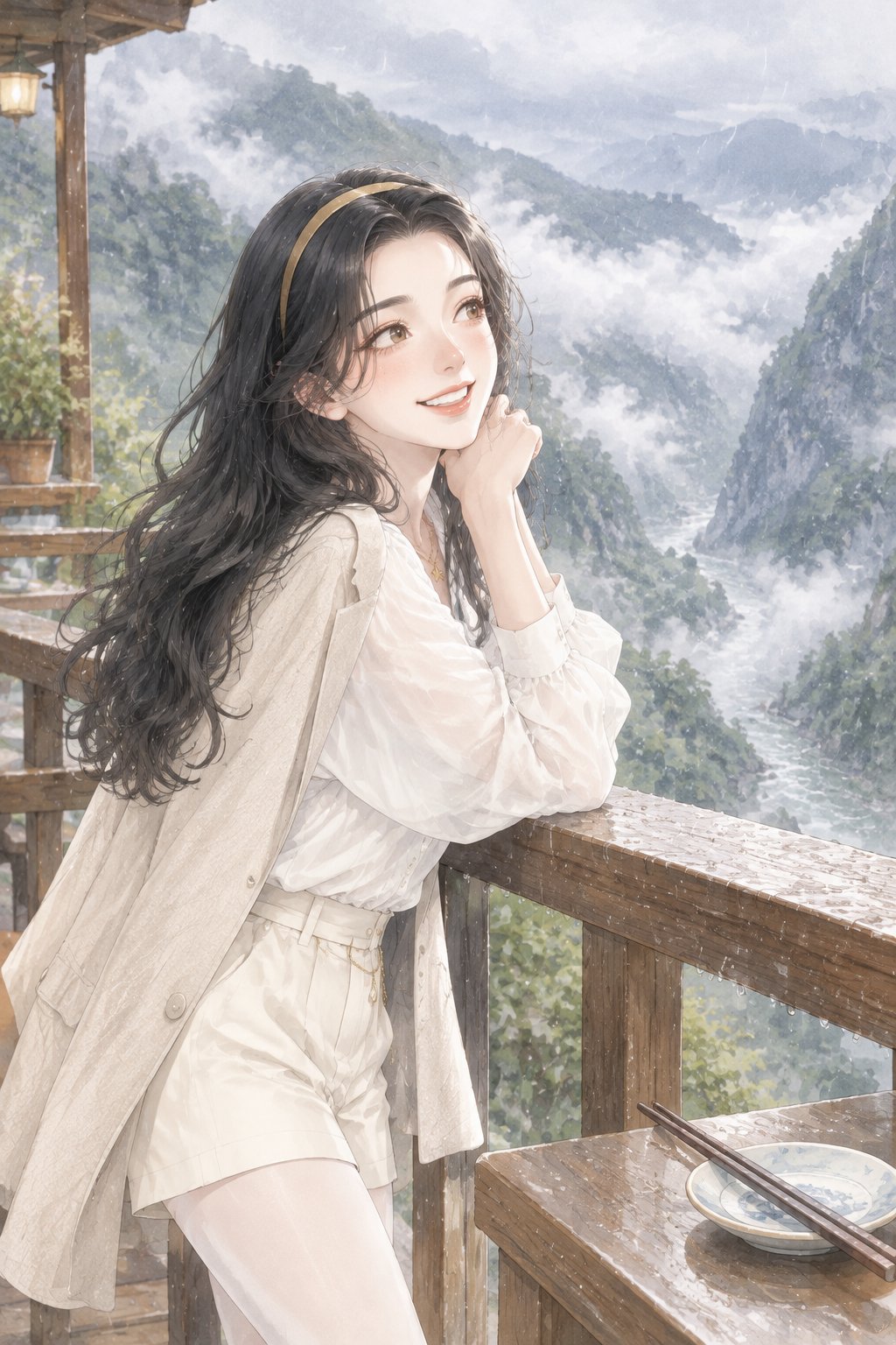 雨把峡谷吃成一幅水墨画