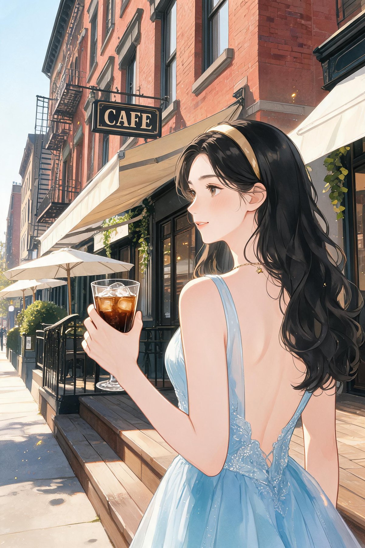 冰美式配纽约阳光