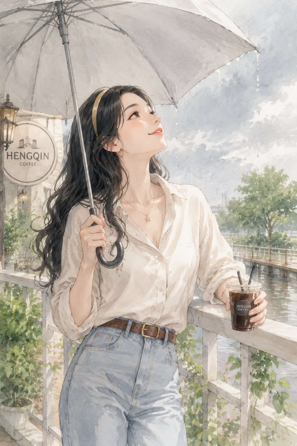 雨天咖啡馆的冰美式