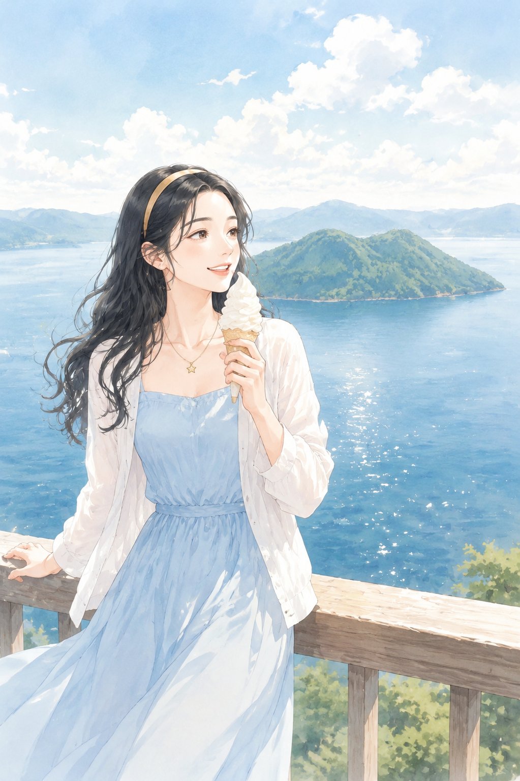 洞爷湖边的牛奶冰淇淋