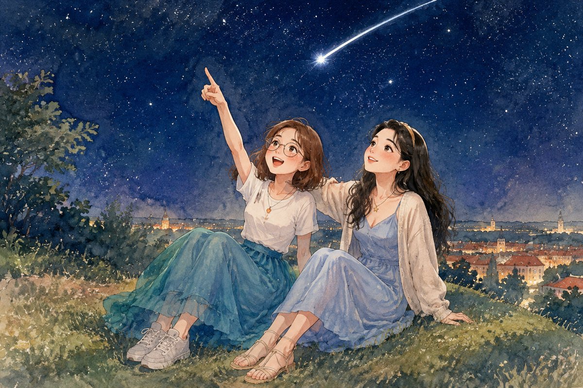 布拉格夜空下的流星约定
