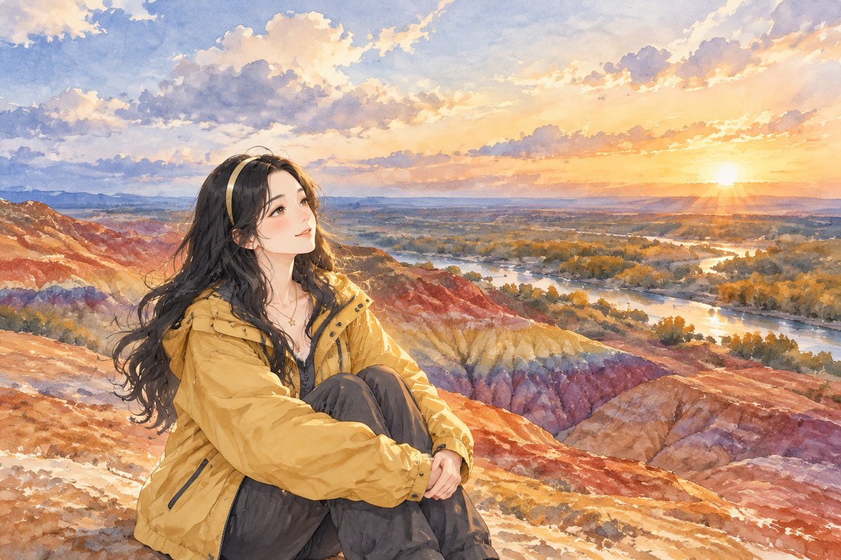 等一场五彩滩的日落
