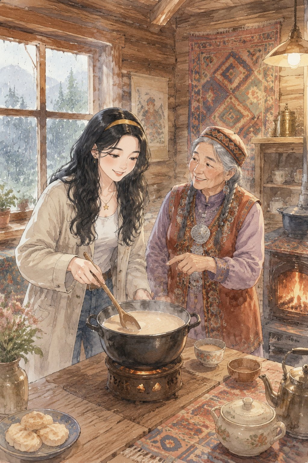 雨天的喀纳斯，屋里比晴日还暖
