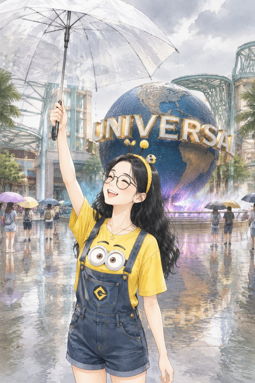 雨天环球影城，最称职的Minion