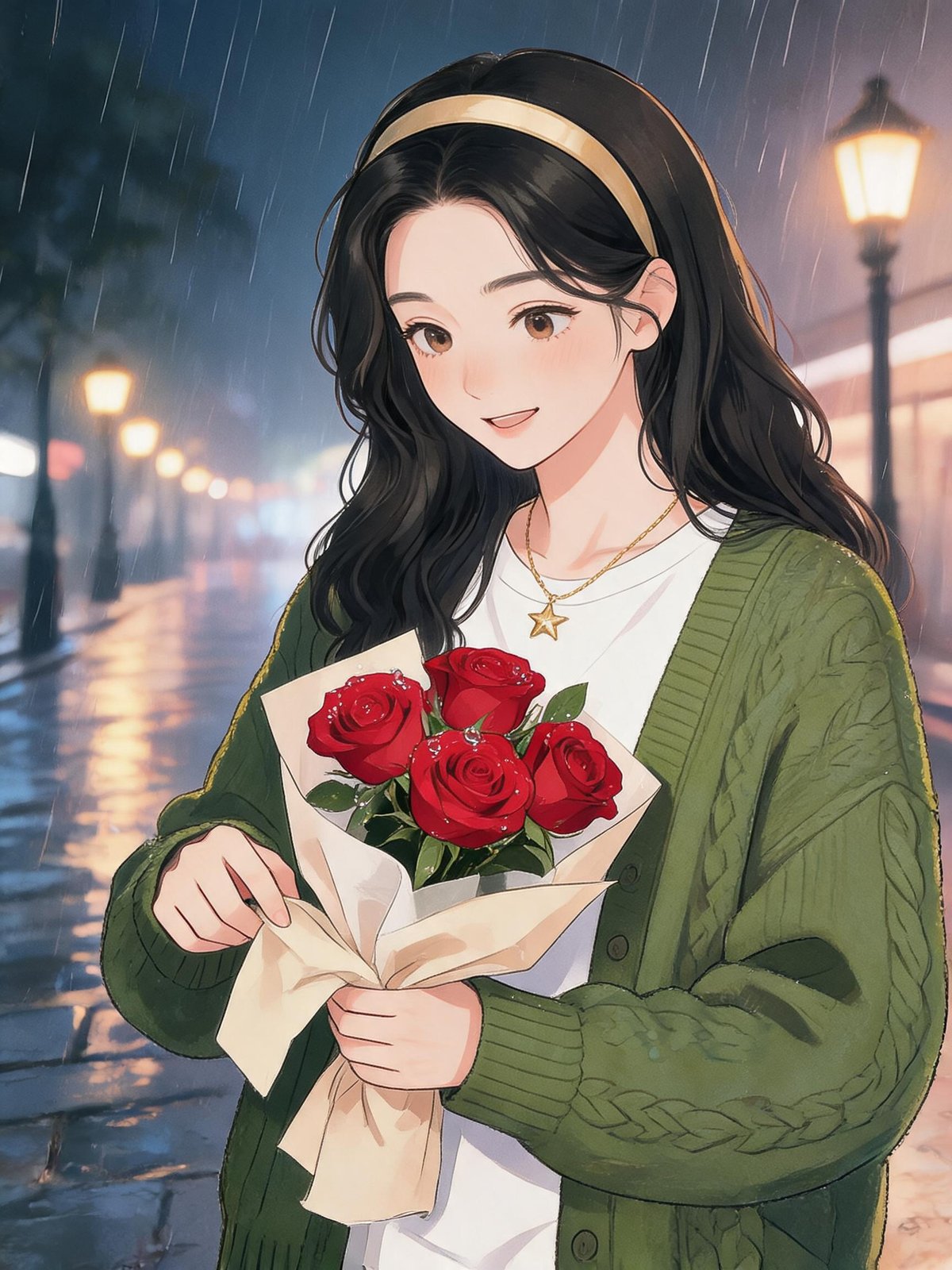 520的玫瑰，老公说不淋雨会打折