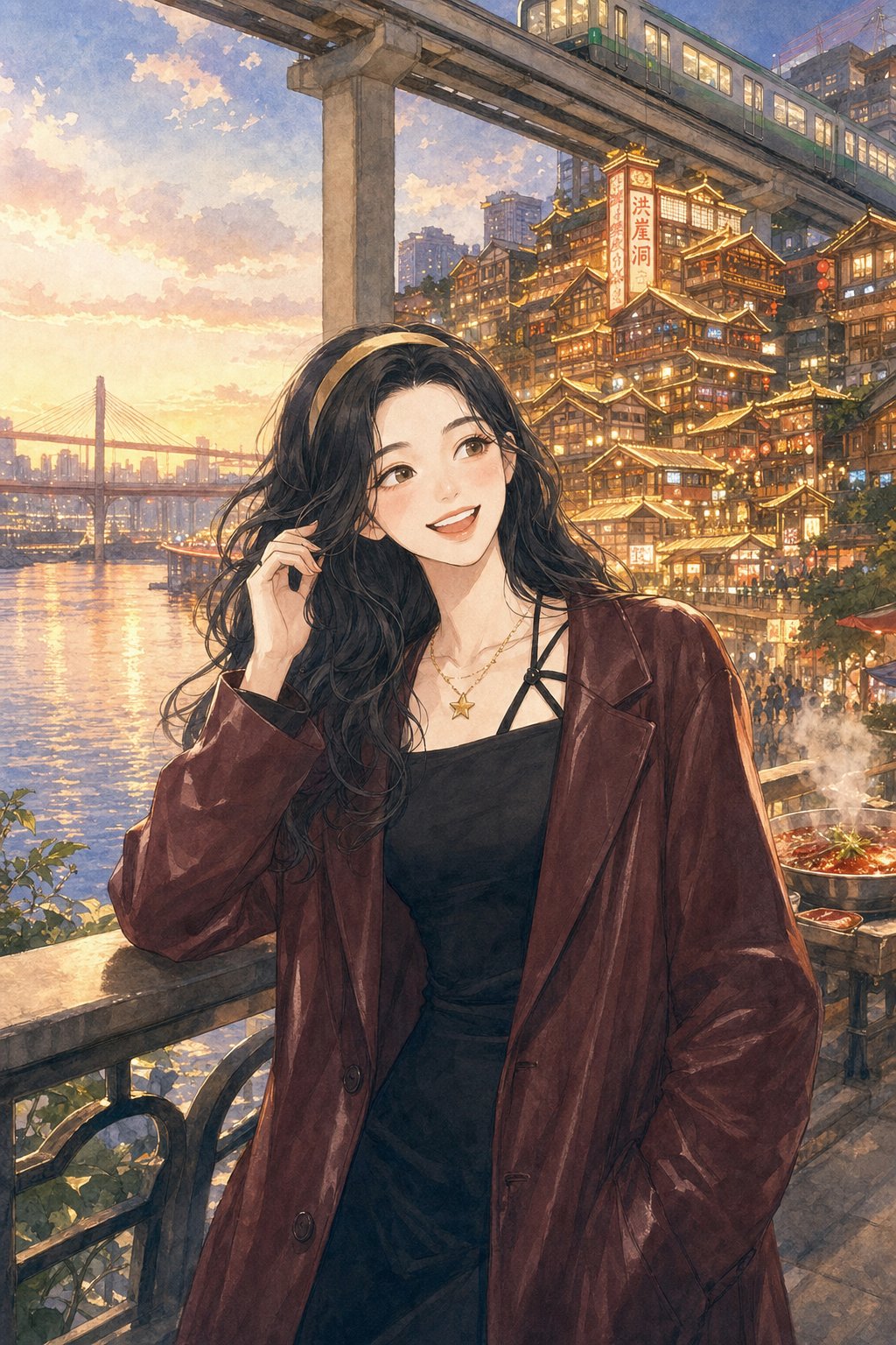 山城夜风和火锅收尾