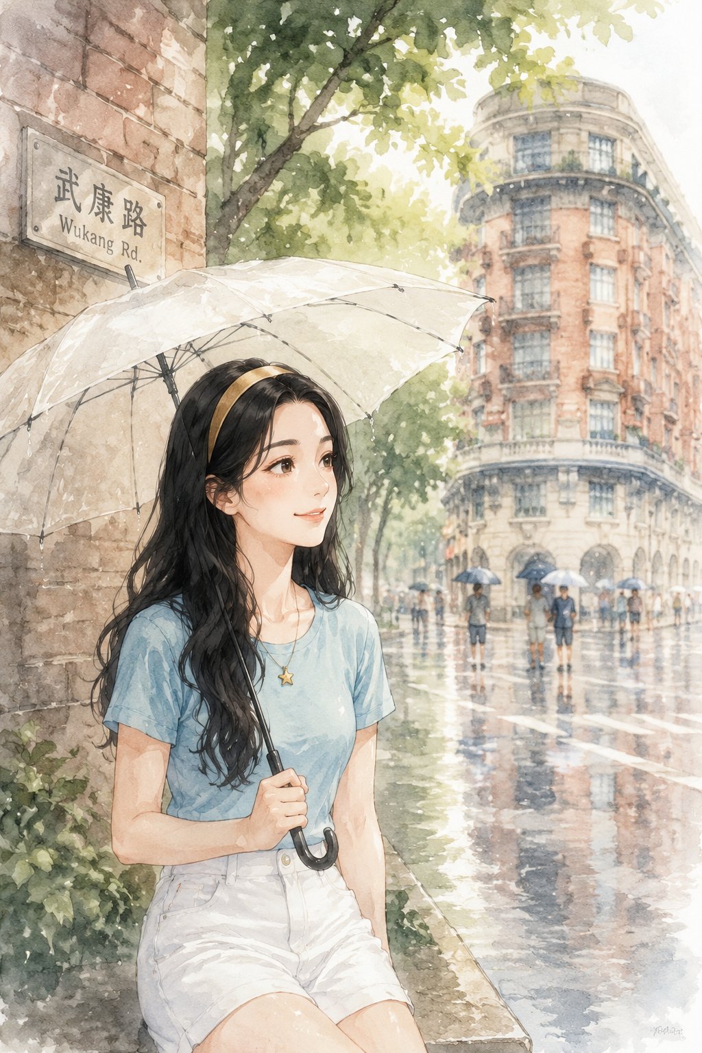 上海武康路｜小雨天里的梧桐与红砖