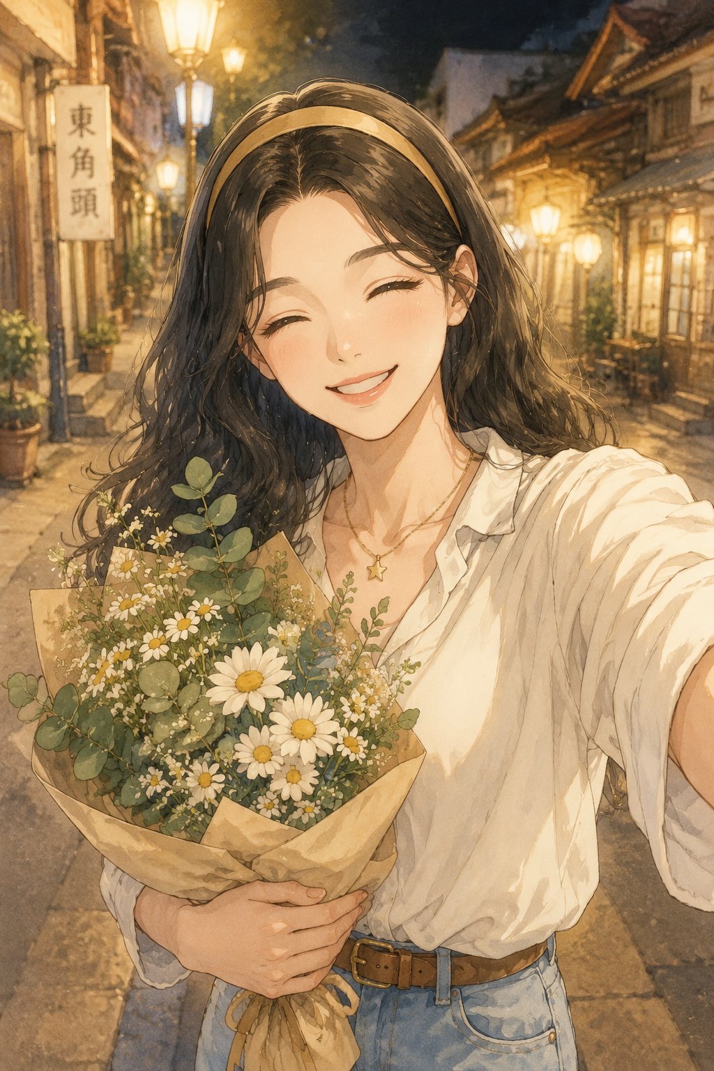 老板娘多送的两支洋甘菊