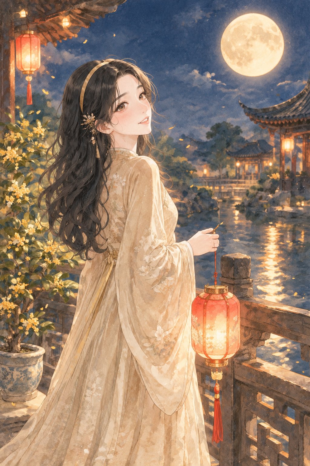 提着灯笼·看月光