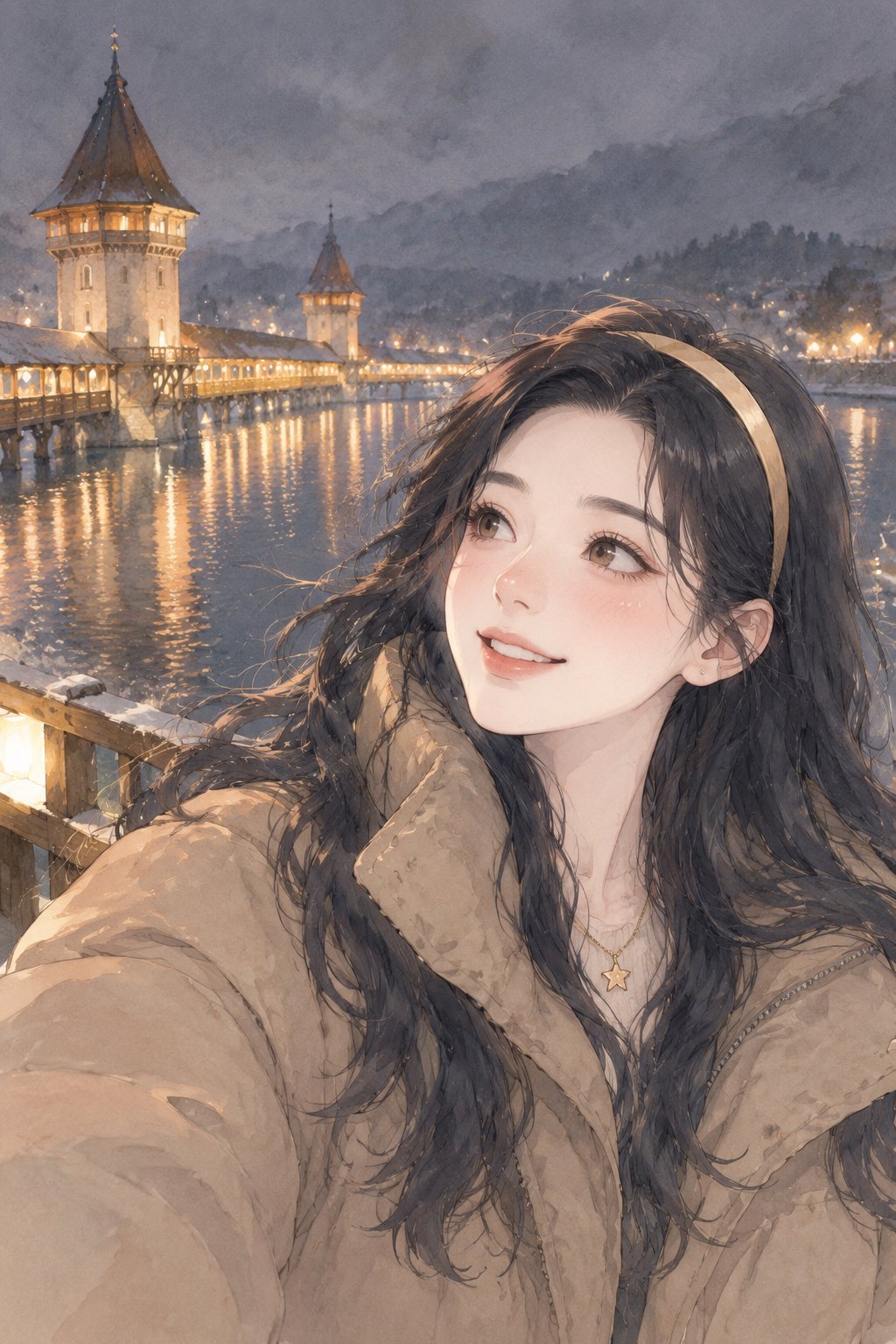 桥亮起来的时候，风正好