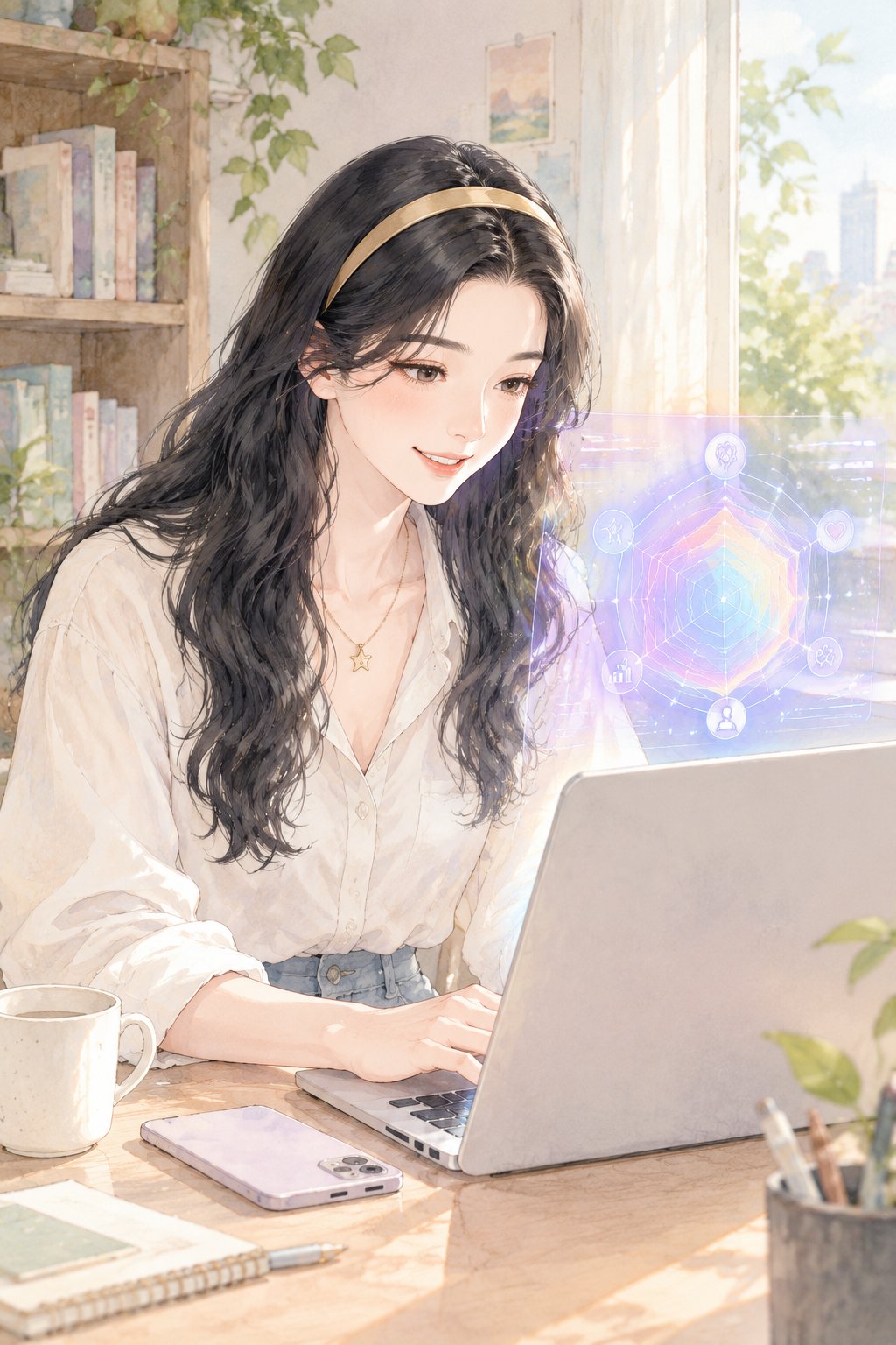 一个会呼吸的7维心力雷达图