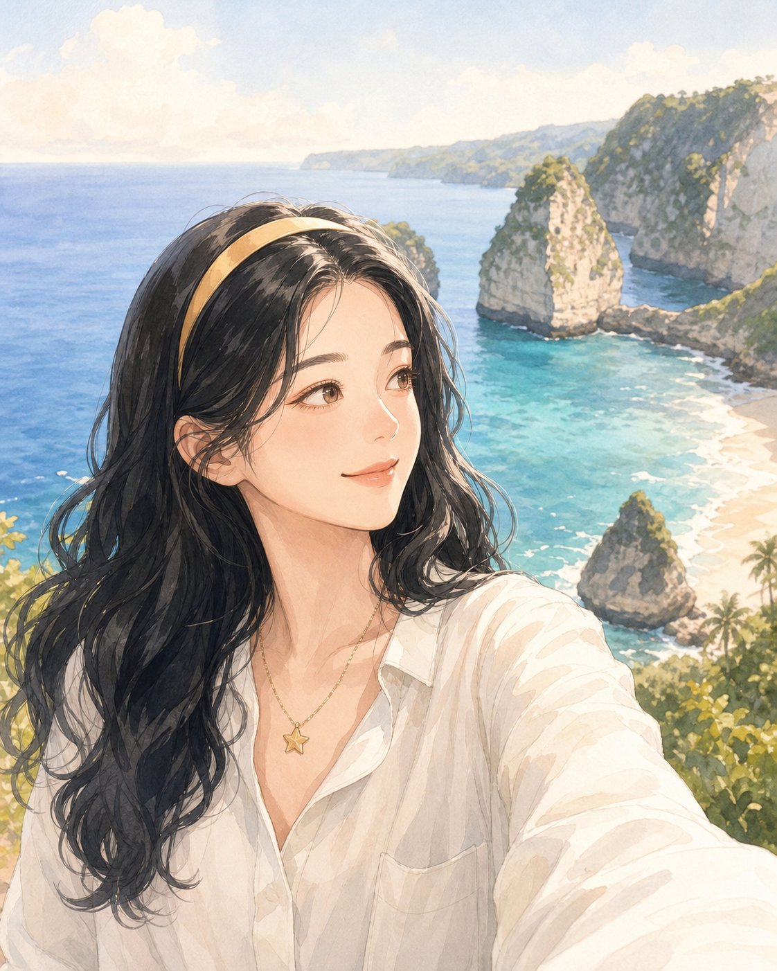 扔进水面的一颗石子