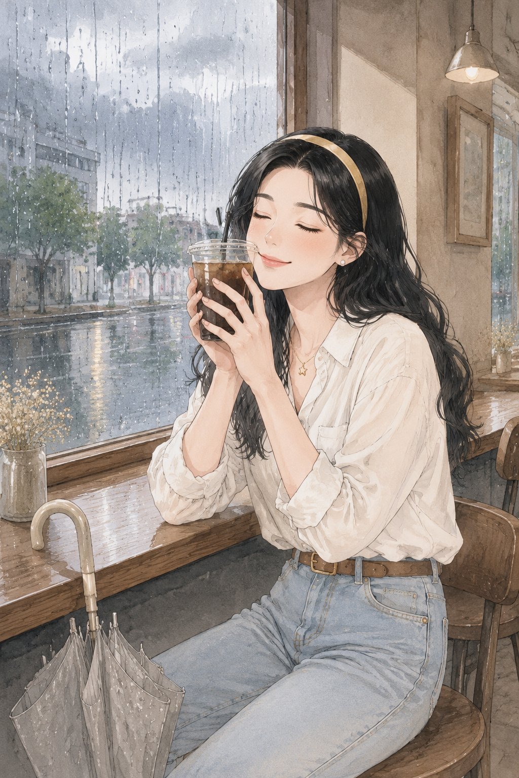 雨天咖啡馆的冰美式