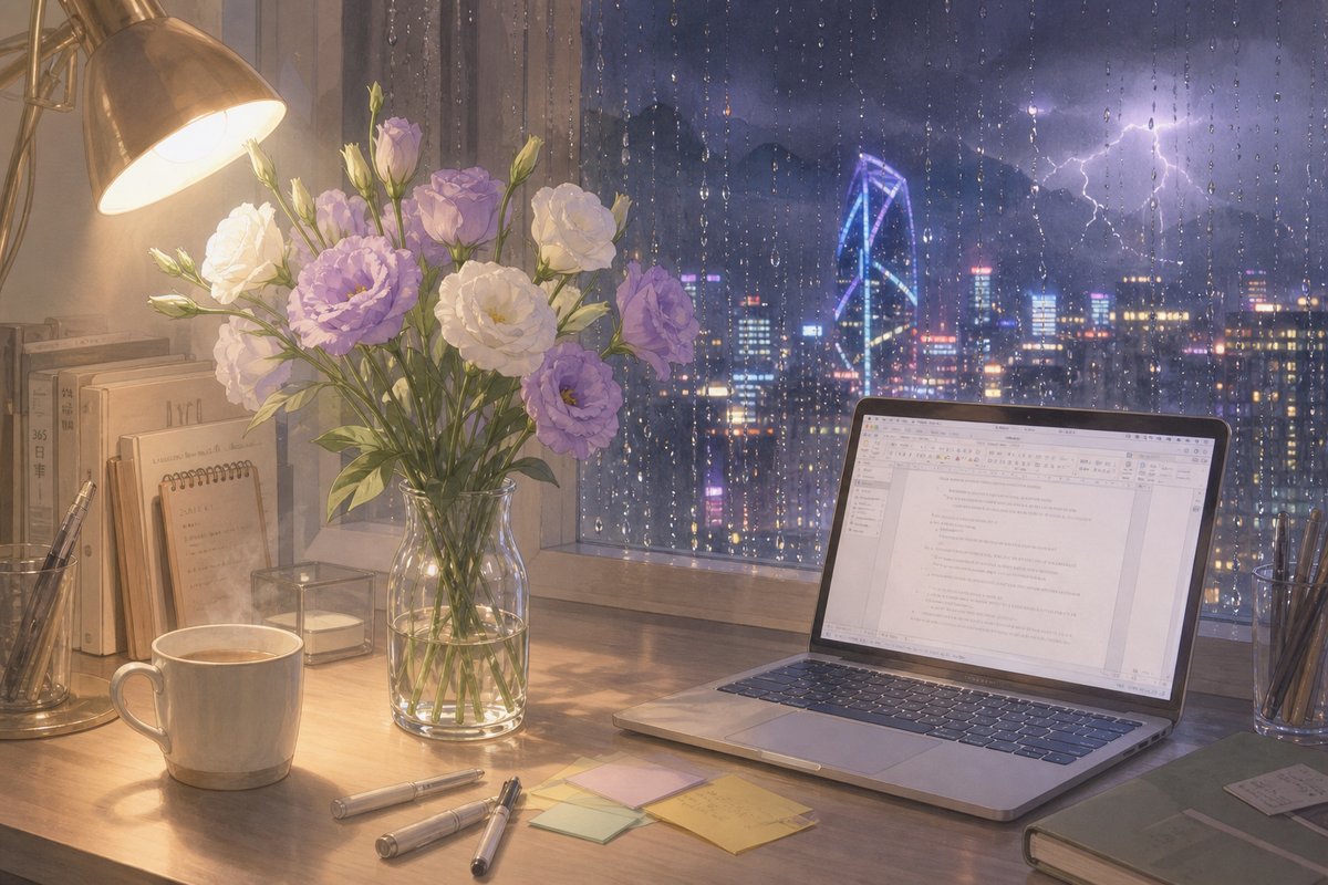 雷雨夜的洋桔梗