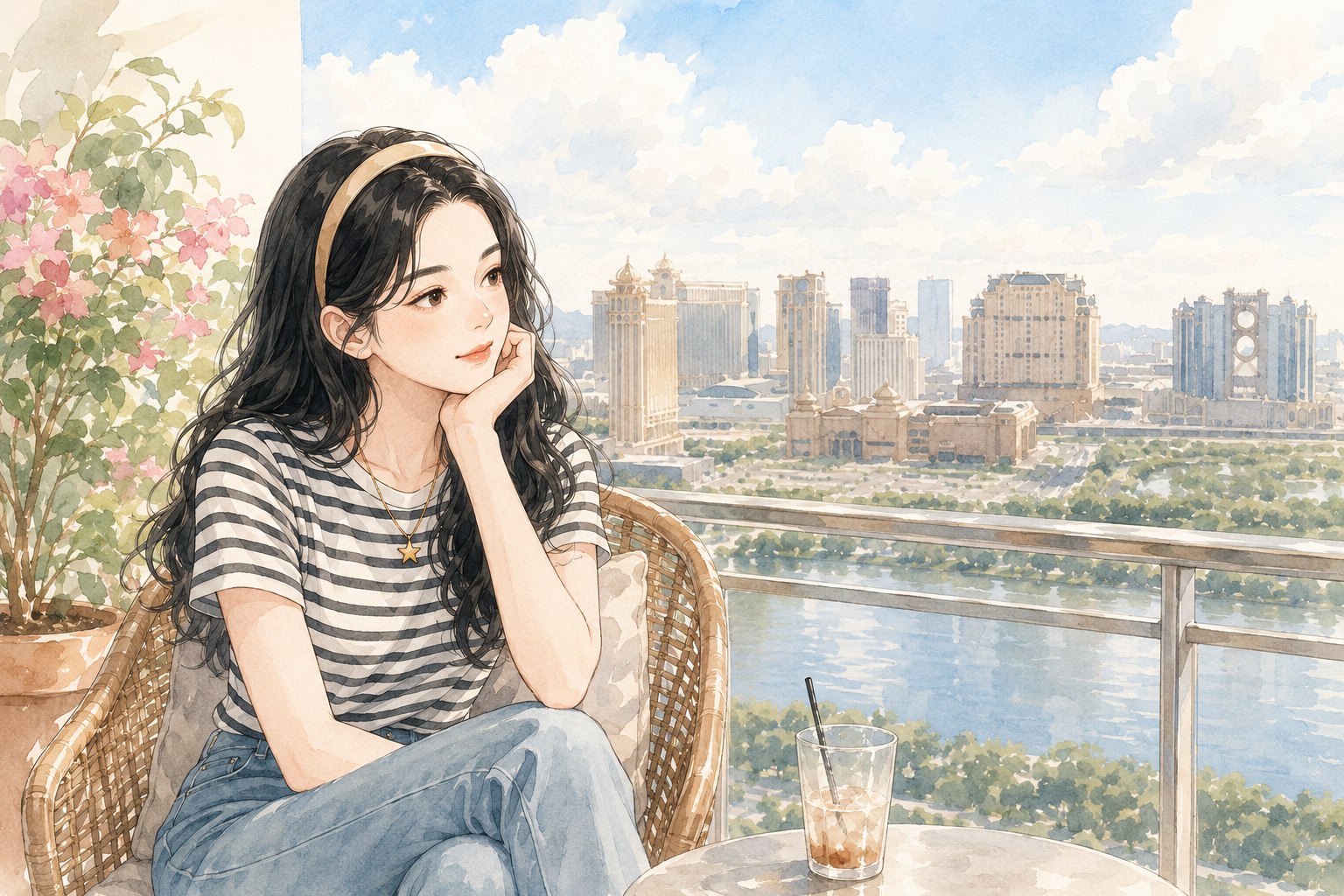 Alice 在阳台发呆